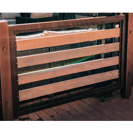 MODSTREET CO 103 Modstreet Parklet Extension with 2 Panels, Solid Wood Panel Insert, 78"L x 78"W x 42"H image.
