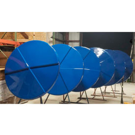 Fiberglass Umbrella, 72", Round, Pinwheel, 8' Pole, Blue view 2