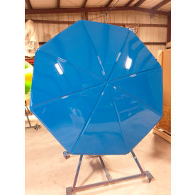 STM INDUSTRIES LLC 004 Blue with 021 STM Industries Fiberglass Umbrella, 72" Octagon, Valance, 8 Pole, Blue image.