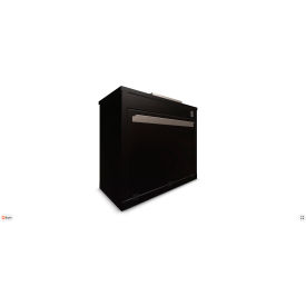 MB SENTINEL ENTERPRISES LLC BSXL48FLSP-BLK MB Sentinel™ XL48 Box Sentinel Front Loader Solar Powered Cabinet, 26"W x 50"Dx 44"H, Black image.
