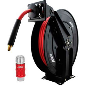 MILTON INDUSTRIES MK2760G2 Milton Air Hose Reel & 5-In-1 Universal Safety Exhaust Coupler image.