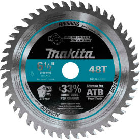 Makita Usa A-99932 Makita® Carbide-Tipped Cordless Plunge Saw Blade, Wood, 6-1/2"Dia, 48 TPI image.