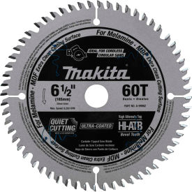 Makita Usa A-99982 Makita® Carbide-Tipped Cordless Plunge Saw Blade, MDF, Laminate, 6-1/2"Dia, 60 TPI image.