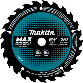Makita Usa B-62963 Makita® Carbide-Tipped Max Effcy Ultra-Thin Kerf Circular Saw Blade, Framing, 6-1/2"Dia, 25 TPI image.
