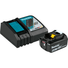 Makita Usa BL1840BDC1 18V LXT® LithiumIon Battery and Charger Starter Pack (4.0Ah) image.
