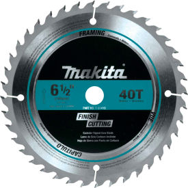 Makita Usa T-01410 Makita® Carbide-Tipped Circular Saw Blade, Fine Crosscutting, 6-1/2"Dia, 40 TPI image.