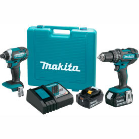 Makita Usa XT261M Makita® XT261M 18V LXT 4.0Ah Li-Ion Cordless 2Pc Kit Hammer Drill/Impact Driver XPH10Z, XDT11Z image.
