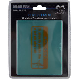 Metal Man Work Gear MLK85 Metal Man® Front Cover Protective Lens For Auto Darkening Welding Helmets, 4"L x 3-5/8"W - 5 Pk image.