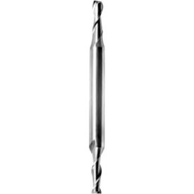 Melin Tool Company B-602 1/16" Dia., 3/16" Shank, 3/16" LOC, 2-1/4" OAL, 2 Flute Cobalt Double End Mill, Uncoated image.