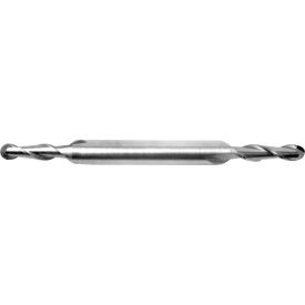 Melin Tool Company BS-603-B 3/32" Dia., 3/16" Shank, 9/64" LOC, 2" OAL, 2 Flute Cobalt Ball Double End Mill, Uncoated image.