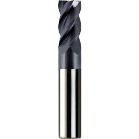 16mm Dia., 16mm Shank, 32mm LOC, 89mm OAL, 4 Flute Solid Carbide Single End Mill, AlTiN