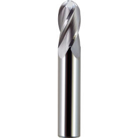 20mm Dia., 20mm Shank, 38mm LOC, 100mm OAL, 4 Flute Solid Carbide Ball Single End Mill, Uncoated 20mm Dia., 20mm Shank, 38mm LOC, 100mm OAL, 4 Flute Solid Carbide Ball Single End Mill, Uncoated