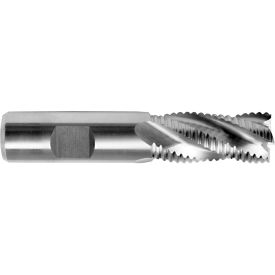 Melin Tool Company CCRP-1616-L 1/2" Dia., 1/2" Shank, 2" LOC, 4" OAL, 4 Flute Cobalt Single End Coarse Roughing End Mill, Uncoated image.