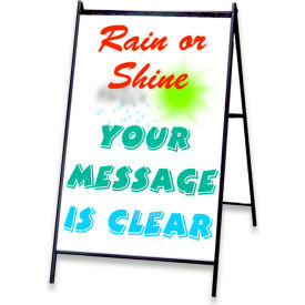 Marv-O-Lus Manufacturing 432-MB-WHT Marvolus Eraseable Message Board A-frame with 24" x 36" White Sign Panels image.