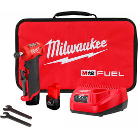 Milwaukee Electric Tool Corp. 2485-22 Milwaukee M12 FUEL™ Cordless 1/4" Right Angle Die Grinder Kit, 2485-22 image.