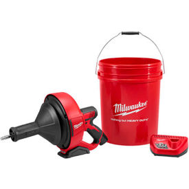 Milwaukee Electric Tool Corp. 2571-21 Milwaukee® 2571-21 M12™ Drain Snake Cleaning Machine Kit W/5/16"x25 Cable & 5 Gal Bucket image.