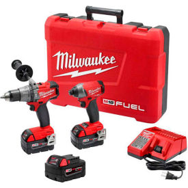 Milwaukee Electric Tool Corp. 236297 Milwaukee 2997-22 M18 FUEL 2-Tool Combo Kit Hammer Drill/Impact & FREE 5Ah Battery image.