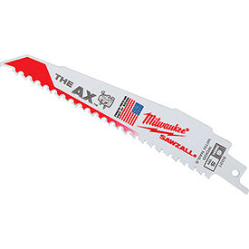 Milwaukee Electric Tool Corp. 48-00-8021 Milwaukee® 48-00-8021 6" 5 TPI The AX SAWZALL® Blade (25 Pack) image.