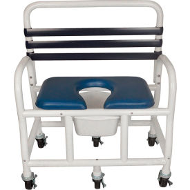 Mor-Medical International DNE-710-4L Mor Medical International™ Deluxe Shower Commode Chair, Removable Soft Seat, 710 lb. Capacity image.