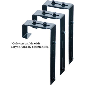 Adjustable Deck Rail Brackets, Black (Pack of 3) view 2