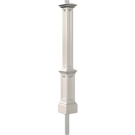 Mayne Mail Post Inc 5835-W Mayne® Signature White Lamp Post With Mount, 10"L x 10"W x 90"H image.