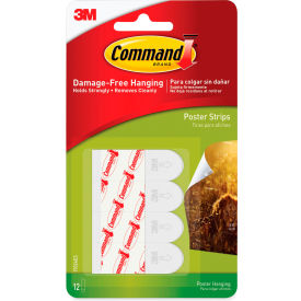 3M Command™ Poster Strips White 12/Pack