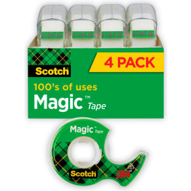 Scotch Magic Tape 4105 3/4 in x 300 in 4 Rolls/Pack