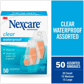 Nexcare Waterproof Bandages 432-50 50 ct. Assorted Clear 