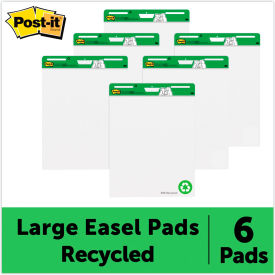 Post-it® Vertical-Orientation Self-Stick Easel Pad 25 x 30 White 30 Sheets 6/CT