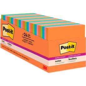 Post-it® Notes Energy Boost Collection Colors Cabinet Pack 3"x3" 70 Sheets/Pad 24 Pads/PK