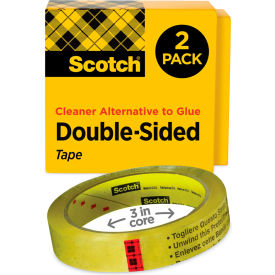 Scotch® Double Sided Tape 665-2P34-36 3/4" x 1296" 3" Core 2 Rolls/PK