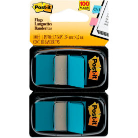 Post-it® Flags 1" Wide Blue 50 Flags/Dispenser 2 Dispensers/Pack