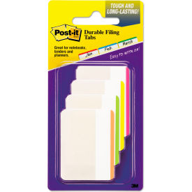 Post-it® Durable Tabs 2" Lined Bright Colors 24 Tabs/Pack