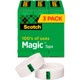 Scotch Magic Invisible Tape 810K3 3/4 in x 1000 in 3 Rolls/Pack