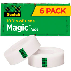 Scotch Magic Tape 810K6 6 rolls of 3/4 in x 1000 in 6 Rolls/Pack