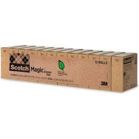 Scotch® Magic Greener Tape 3/4" x 900" 1" Core 12 Rolls/Pack