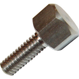 MORTON MACHINE WORKS HTS-25SS Hex Head Thumb Screw - 1/4-20 - 5/8" Thread - 1/2" Hex Head - 3/8" Head H - Stainless - Pkg of 5 image.