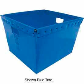 Minnesota Diversified Industries 1601-Gre-144 Corrugated Plastic Nestable Tote, 21x19x14, Green image.