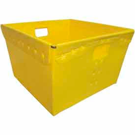Minnesota Diversified Industries 1579-Yel-48 Corrugated Plastic Nestable Tote, 18-1/4x18-1/4x11-5/8, Yellow (Min. Purchase Qty 48+) image.