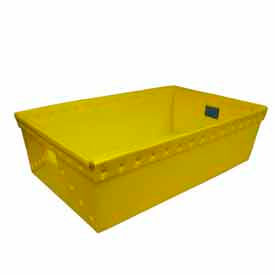 Minnesota Diversified Industries 1581-Yel-34 Corrugated Plastic Nestable Tote, 30-5/8x18-7/8x9-1/8, Yellow (Min. Purchase Qty 34+) image.