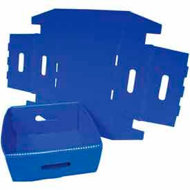 Minnesota Diversified Industries 5573-Blu-250 Corrugated Plastic Knockdown Tray, 13x12x4-1/2, Blue (Min. Purchase Qty 250+) image.