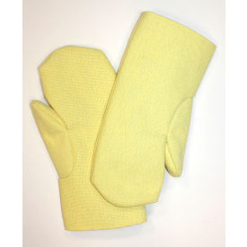 Mechanix Glove 174-KV Chicago Protective Apparel Para Aramid Blend Reversible High Heat Mittens, 14"L, Yellow image.