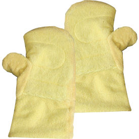 Mechanix Glove 184-KT-14 Chicago Protective Apparel Kevlar® Terry Quilted Mittens w/ Double Layer, 14"L, Yellow image.