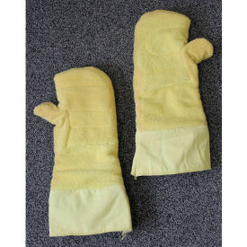 Mechanix Glove 184-KT-18 Chicago Protective Apparel Kevlar® Terry Quilted Mittens w/ Double Layer, 18"L, Yellow image.