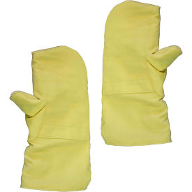 Mechanix Glove 184-KTW-14 Chicago Protective Apparel Kevlar® Twill Quilted Mittens w/ Double Layer, 14"L, Yellow image.