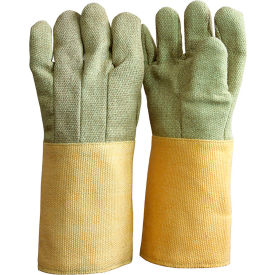 Mechanix Glove 234-PBI-22 Chicago Protective Apparel Domestic Para Aramid Blend High Heat Gloves, 14"L, Yellow image.