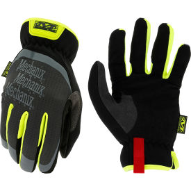 Mechanix Glove MFF-91-009 Mechanix Wear FastFit®Hi-VizRetail Work Gloves, Synthetic Leather, Black, Medium image.