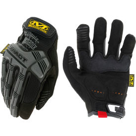 Mechanix Glove MPT-58-010 Mechanix Wear M-Pact® Gloves, Synthetic Leather/D30® Palm Padding, Black/Gray, Large image.