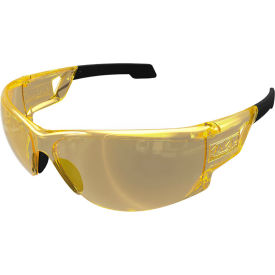 Mechanix Glove VNS-30AC-PU Mechanix Wear® Vision Type-N Protection Safety Eyewear, Amber Lens, Gold Frame image.