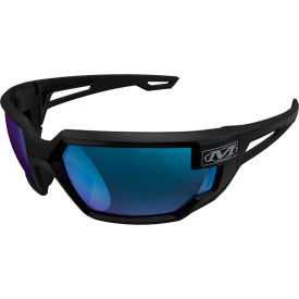 Mechanix Glove VXS-22AE-PU Mechanix Wear® Vision Type-X Protection Safety Eyewear, Blue Mirror Lens, Black Frame image.